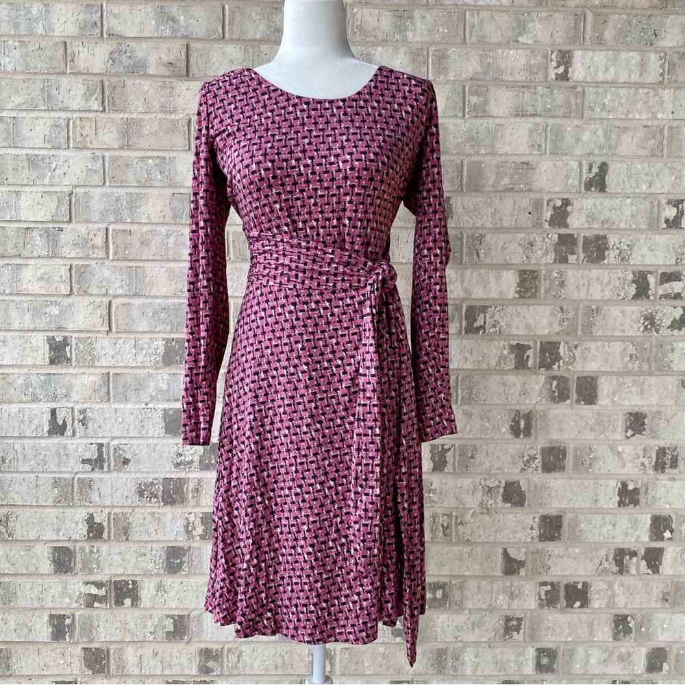 Boden Jersey Faux Wrap Dress with Ties